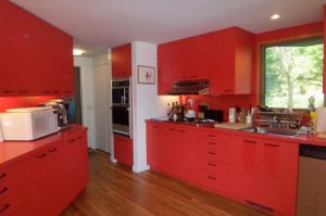 Ugly red kitchen